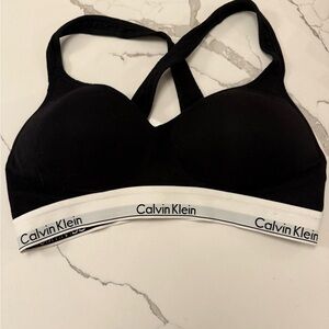 Calvin Klein Black and White Sports Bra